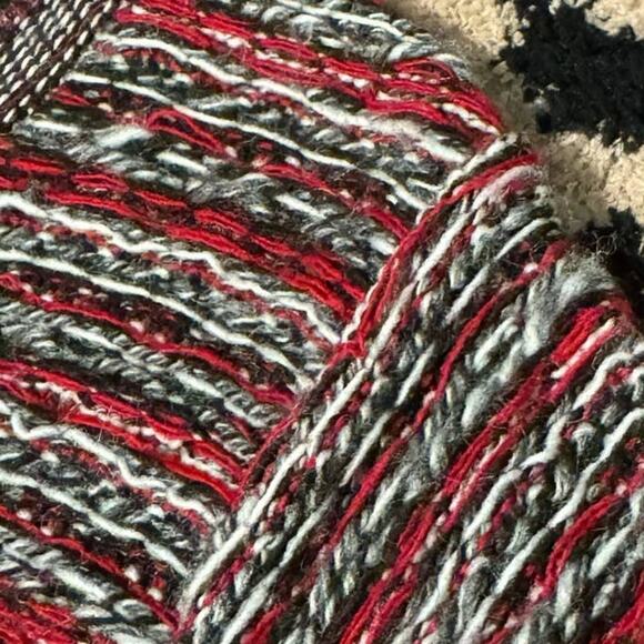 BERRETTI | Black & Red Tweed Wool Blend Knit Cardigan Sweater | Women's Medium - Picture 10 of 10